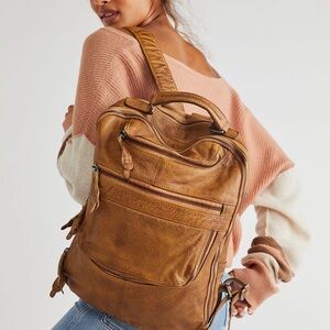 Free People East End Leather Backpack